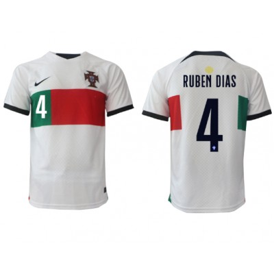 Portugal Ruben Dias #4 Bortedrakt VM 2022 Kortermet